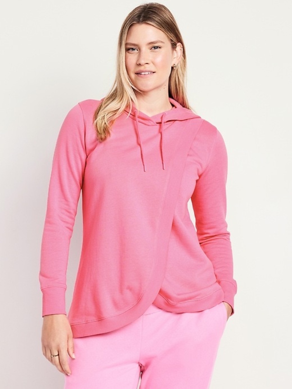 Old Navy Maternity Cross-Front Nursing Pullover Hoodie in Valentine